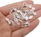 100pcs 15x5mm Silver Plated Small Pendant Bails Glue on Bails Tag Jewelry Bails Oval Scrabble Glue On Earring Bails Small Spoon Shape for Making Jewelry Scrabble Or Glass Cabochon Tiles (9062-100)
